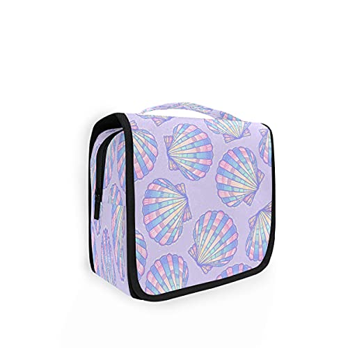 RXYY Hängende Reise Vektor Muster mit Muscheln Kulturtasche Faltbar Badezimmer Gym Organizer Tragbare Kosmetik Waschtasche für Frauen Mädchen RXYY Hängende Reise Vektor Muster mit Muscheln Kulturtasche Faltbar Badezimmer Gym Organizer Tragbare Kosmetik Waschtasche für Frauen Mädchen von HMZXZ