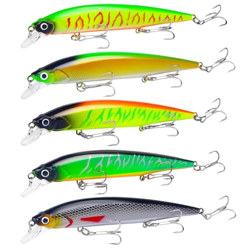 Wobbler Hecht, Hecht Köder, Hecht Wobbler - 14cm 18.3g, 5 Stück Zander Hecht Wobbler Set zum Angeln auf Zander Raubfisch Hechtfang, Spezial Herings Pilker Wobbler Hecht, Hecht Köder, Hecht Wobbler - 14cm 18.3g, 5 Stück Zander Hecht Wobbler Set zum Angeln auf Zander Raubfisch Hechtfang, Spezial Herings Pilker von HNCY