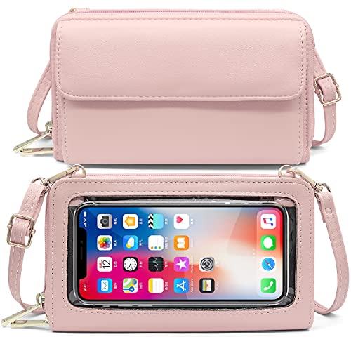 Handy Umhängetasche Damen Handtasche Touchscreen Handytasche mit Geldbörse zum Umhängen RFID Schutz Handy Geldbeutel Umhängetasche Damen Klein Crossbody Schultertasche Passt Handy unter 6,9" (Rosa) Handy Umhängetasche Damen Handtasche Touchscreen Handytasche mit Geldbörse zum Umhängen RFID Schutz Handy Geldbeutel Umhängetasche Damen Klein Crossbody Schultertasche Passt Handy unter 6,9" (Rosa) von HNOOM