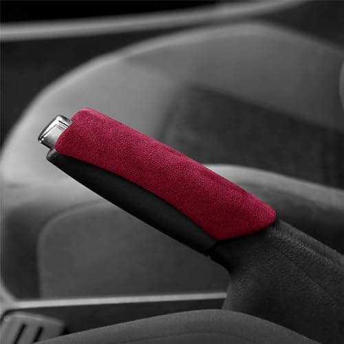 Griff Protector Handbremse Hülse für Tesla Model 3/Model S/Model X/Model Y 2013-2025 Rutschfeste Farbecht Handbremshebel Hülle Änderung Zubehör,Red von HNWYY