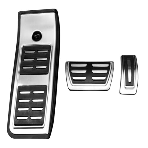 Bremspedal Auto-Styling-Fußstütze Kraftstoff-Bremspedalplatten-Abdeckungs-Set für Audi A6 S6 C8 2018 2019 2020 Autozubehör Pedalpolster Abdeckung (Größe: AT mit Auflage) von HNZHY