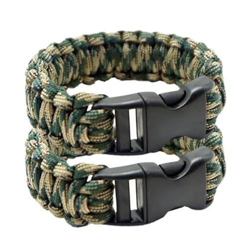 HNsdsvcd 2 Stücke Outdoor Sport Armbänder Taktische Paracord Schnur Armbänder Überleben Handgelenk Kette Notfälle Armband Seil Armbänder von HNsdsvcd