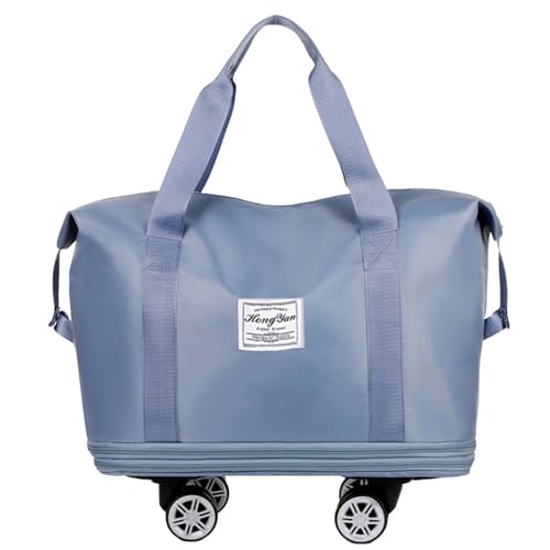 HNsdsvcd Faltbare Gepäcktasche, erweiterbar, Rolltasche mit Rolltuch, Trocken- und Nass-Trennung, große Kapazität, Wochenendtasche, Gepäcktasche mit, a von HNsdsvcd