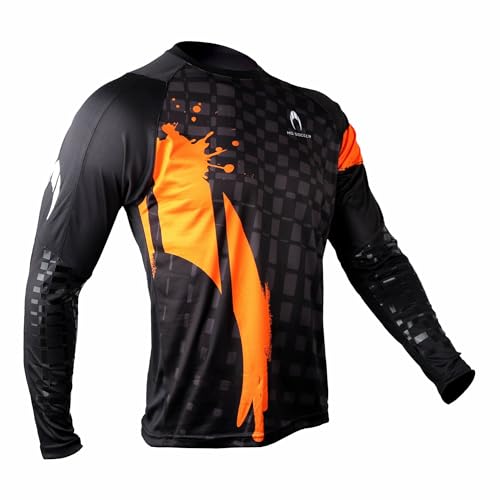 HO Soccer Adikt Pro Orange Blast - Langärmliges Torwarttrikot mit Polsterung - erleichtert die Ballkontrolle, Uni Erwachsene, Orange/Schwarz, Größe L HO Soccer Adikt Pro Orange Blast - Langärmliges Torwarttrikot mit Polsterung - erleichtert die Ballkontrolle, Uni Erwachsene, Orange/Schwarz, Größe L von HO Soccer