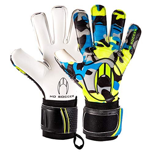 HO Soccer Eskudo Action Negative Torwarthandschuhe, Unisex, Erwachsene, Blau/Schwarz/Limette/Grau, 10 von HO Soccer