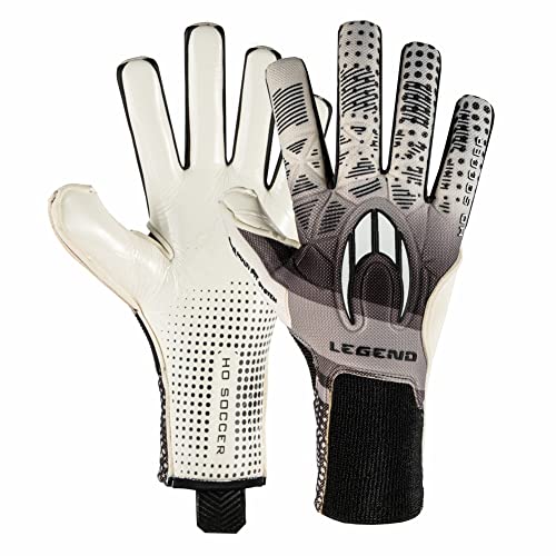 HO Soccer MG Legend Elite Negative Black Torwarthandschuhe, Unisex, Erwachsene, Schwarz/Weiß, 7 von HO Soccer