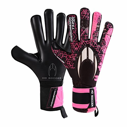 HO Soccer MG Phenomenon Pro Roll/Negative Black-Pink Torwarthandschuhe, Unisex, Erwachsene, Schwarz/Rosa von HO Soccer