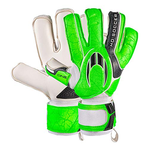 HO Soccer One Kontakt Neon Green Torwarthandschuhe Unisex Erwachsene Einheitsgröße Grün/Weiß/Schwarz von HO Soccer