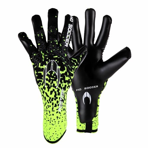 HO Soccer Premier Knit Tech Club Lime Torwarthandschuhe, Unisex, Erwachsene, Limettengrün/Schwarz 8 von HO Soccer