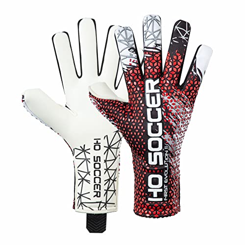 HO Soccer Pro Evolution Negative Red Torwarthandschuhe, Unisex, Rot/Weiß von HO Soccer