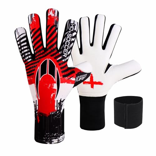 HO Soccer Squadra Turf Negative England Torwarthandschuhe, Uni, Kinder, Rot/Weiß von HO Soccer