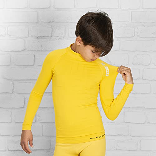 HO Soccer Unisex, Jugend Underwear Shirt Performance ML JUNIOR Yellow Langes Thermo Kinder, gelb, 6-8 von HO Soccer