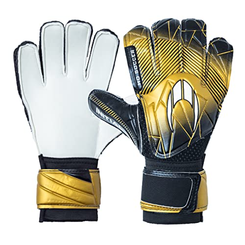 HO Soccer Initial Flat Gold Torwarthandschuhe, Unisex, Erwachsene, Gold/Schwarz, 7 von HO Soccer