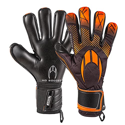 HO Soccer Phenomenon Pro III Negative Orange Shadow Torwarthandschuhe, Unisex, Erwachsene, Schwarz/Orange, 7,5 von HO Soccer