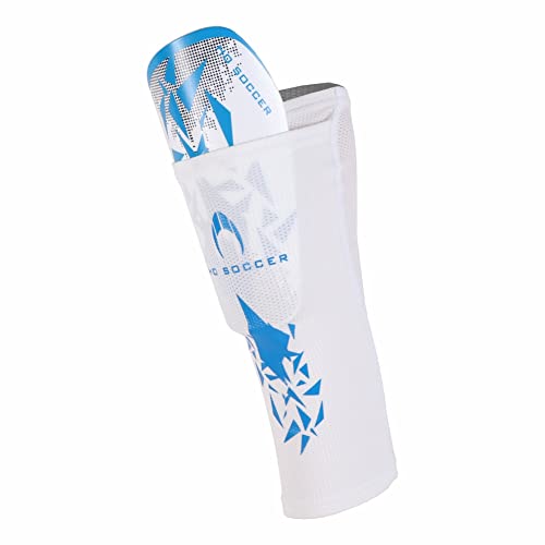 Ho Soccer Rebel Schienbeinschoner mit mittlerem Bein, atmungsaktiv und flexibel, robust, Weiß/Blau Ho Soccer Rebel Schienbeinschoner mit mittlerem Bein, atmungsaktiv und flexibel, robust, Weiß/Blau von HO Soccer