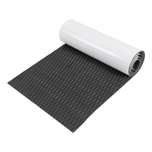 HOARLICN Eva Schaum Boot, Boot Decking Selbstklebende Anti-Rutsch-Matte Eva Schaum Bodenbelag Boot Anti-Rutsch-Teppich Für Bootsdecks, Fischboote, Kajakdecks 240 x 90cm (Schwarz) von HOARLICN