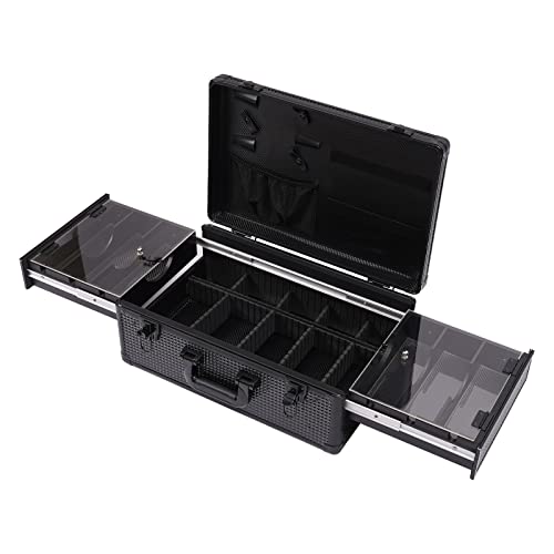 HOARLICN Friseur Werkzeugkasten, Groß Kosmetikkoffer Professionelle Barbier Portable Carry Travel Case Schwarz Kunstleder Clipper Trimmer Reise Makeup Zug Tasche Portable Make up Koffer HOARLICN Friseur Werkzeugkasten, Groß Kosmetikkoffer Professionelle Barbier Portable Carry Travel Case Schwarz Kunstleder Clipper Trimmer Reise Makeup Zug Tasche Portable Make up Koffer von HOARLICN