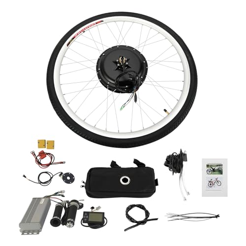 HOARLICN Hinterrad Elektro Fahrrad Motor Kit, Bike-Umrüstsatz Hinterrad-Elektrofahrrad-Kit 48V 1000W Bike Nabe Umbausatz LED Kit Elektro-Fahrrad-Motor-Umrüstsatz Geeignet für 28-Zoll-Fahrräder von HOARLICN