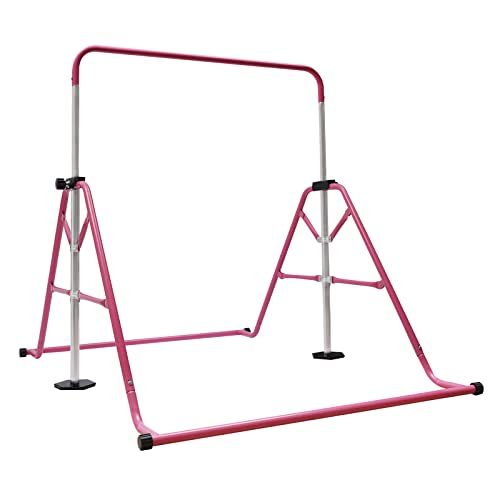 HOARLICN Turnreck Gymnastik Reck, Gymnastik-Klappbarren Kids Horizontale Gym Training Bar Höhenverstellbar 100kg Reckanlage Turnstangen für 3-12 Jahre alte Kinder Indoor HOARLICN Turnreck Gymnastik Reck, Gymnastik-Klappbarren Kids Horizontale Gym Training Bar Höhenverstellbar 100kg Reckanlage Turnstangen für 3-12 Jahre alte Kinder Indoor von HOARLICN
