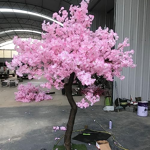 HOBEVOYY Rosa Simulationspflanze, japanischer künstlicher Kirschblütenbaum, gefälschte verschlüsselte Sakura-Blumen, Wunschbaum, Pfirsichblume, Seidenblume, Einkaufszentrum-Dekoration, 1,5 x 1,5 m von HOBEVOYY