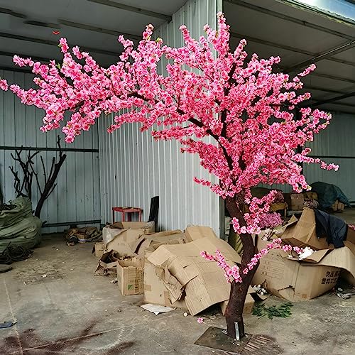 Künstliche Kirschblütenbäume, Simulationspflanze, handgefertigt, gefälschte Sakura-Seidenblumendekoration, Wunschbaum für Büro, Schlafzimmer, Wohnzimmer, Party, DIY, Hochzeitsdekoration, 1 x 0,6 m/3,2 von HOBEVOYY