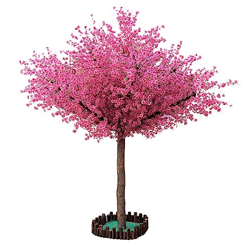 Künstliche Kirschblütenbaum-Simulationspflanze, handgefertigt, gefälschte Sakura-Seidenblume, Wunschbaum für Büro, Schlafzimmer, Wohnzimmer, Party, DIY, Hochzeitsdekoration, 1,2 x 0,8 m/3,9 x 2,6 Fuß von HOBEVOYY