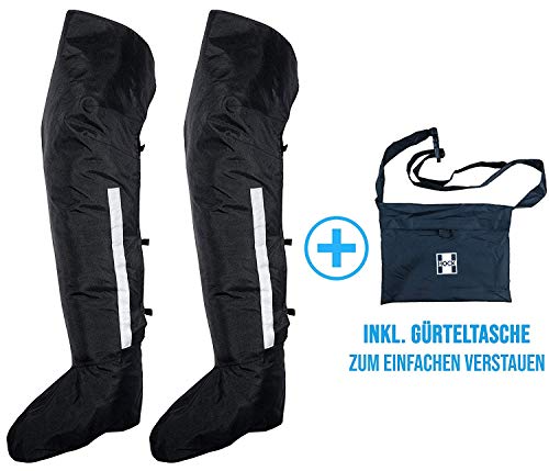 HOCK Regengamaschen Überschuhe Extra Lang - Die Praktische Alternative zur Regenhose - 100% Wasserdicht - Schutz vor Schnee und Regen beim Radfahren (schwarz, S (36-38)) von HOCK