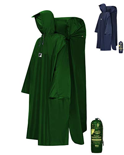HOCK Regenponcho Wandern 'Kraxen AS' mit Regenschutz für großen Rucksack Regencape Atmungsaktiv mit Sturmhalteband Langer Wanderponcho mit verstellbarer Vorderlänge - Grün - L HOCK Regenponcho Wandern 'Kraxen AS' mit Regenschutz für großen Rucksack Regencape Atmungsaktiv mit Sturmhalteband Langer Wanderponcho mit verstellbarer Vorderlänge - Grün - L von HOCK