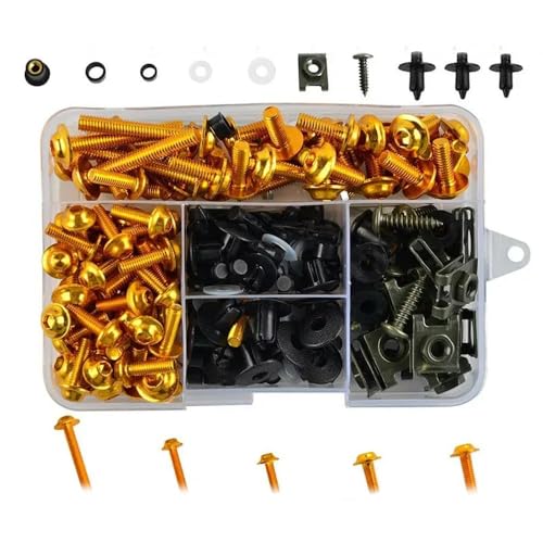 HOHCA - Motorrad Voll Verkleidung Schrauben Kit Edelstahl Clips Mutter Karosserie Schrauben passt für CBR650R CBR500R CBR300R CBR 650R 500R 300R 250R 150 von HOHCA