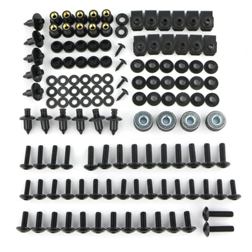 HOHCA - Motorrad Voll Verkleidung Schrauben Kit Edelstahl Clips Mutter Karosserie Schrauben passt für Suzuki GSF 650 GSF750 GSF1200 GSF1250 Bandit GW250F Katana 600 750 von HOHCA