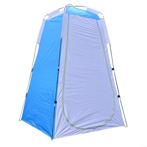 HOHOVYVY Duschzelt Camping,Toilettenzelt,Tragbares Duschzelt Stranddusche Toilette Umkleidezelt Sonnenschutz Regenschutzzelt(Blue) von HOHOVYVY