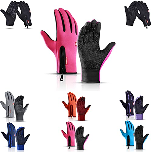 Frostfit - Thermo Handschuhe, Frostfit Thermohandschuhe, Thermo Handschuhe Herren Frostfit, Unisex-Winterhandschuhe Mit Touchscreen Warm Wasserdicht (Rosa, XL) von HOKUTO