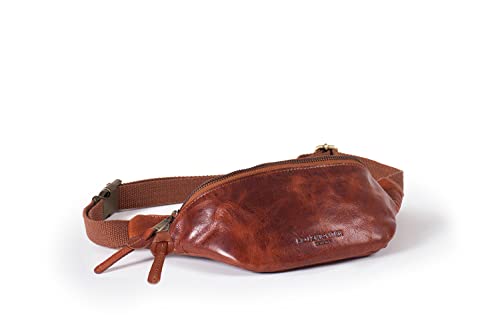 HOLZRICHTER Berlin Bauchtasche No 1-1 (M) Cognac - Vintage Gürteltasche & Hüfttasche handgefertigt aus Premium-Leder von HOLZRICHTER Berlin