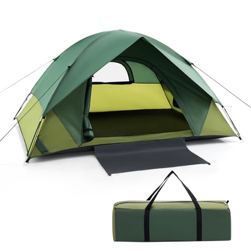HOMASIS Campingzelt für 2 Personen, wasserdichtes Kuppelzelt mit abnehmbarem Sonnenschutz, ultraleichtes Zelt mit Tür & 2 Fenstern, Outdoorzelt mit Tragetasche für Camping Hiking Trekking, Grün HOMASIS Campingzelt für 2 Personen, wasserdichtes Kuppelzelt mit abnehmbarem Sonnenschutz, ultraleichtes Zelt mit Tür & 2 Fenstern, Outdoorzelt mit Tragetasche für Camping Hiking Trekking, Grün von HOMASIS