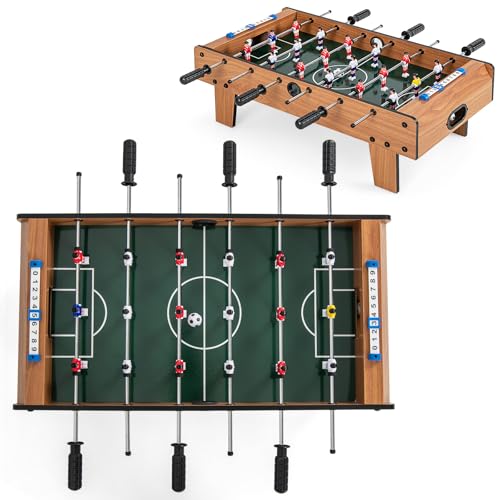 HOMASIS Mini Tischkicker Kinder, Kickertisch inkl. 2 Fußbälle & 18 Kicker & Punktezähler, Tischfußball mit 6 Spielstangen & Griffe, Fußballtisch Spieltisch Holz für Kinder & Erwachsene, 69x60x24cm HOMASIS Mini Tischkicker Kinder, Kickertisch inkl. 2 Fußbälle & 18 Kicker & Punktezähler, Tischfußball mit 6 Spielstangen & Griffe, Fußballtisch Spieltisch Holz für Kinder & Erwachsene, 69x60x24cm von HOMASIS