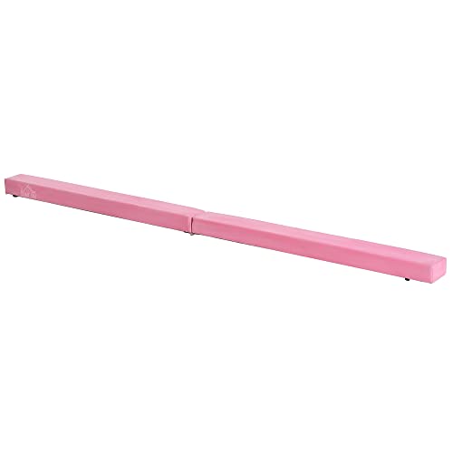 HOMCOM Schwebebalken 210cm Faltbar Gymnastik Balance Beam für Kinder und Erwachsene Balken Turnen Gymnastikbalken, Trainingsgeräte Balancierbalken für Zuhause Fitness Training Turnen, Rosa HOMCOM Schwebebalken 210cm Faltbar Gymnastik Balance Beam für Kinder und Erwachsene Balken Turnen Gymnastikbalken, Trainingsgeräte Balancierbalken für Zuhause Fitness Training Turnen, Rosa von HOMCOM