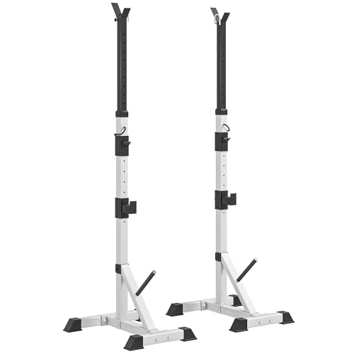 HOMCOM 2er Set Hantelständer 3 Ebenen Höhenverstellbar Hantelablage aus Stahl Langhantelablage bis 200 kg belastbar Squat Rack Langhantelständer Hantelscheibenständer für Krafttraining HOMCOM 2er Set Hantelständer 3 Ebenen Höhenverstellbar Hantelablage aus Stahl Langhantelablage bis 200 kg belastbar Squat Rack Langhantelständer Hantelscheibenständer für Krafttraining von HOMCOM