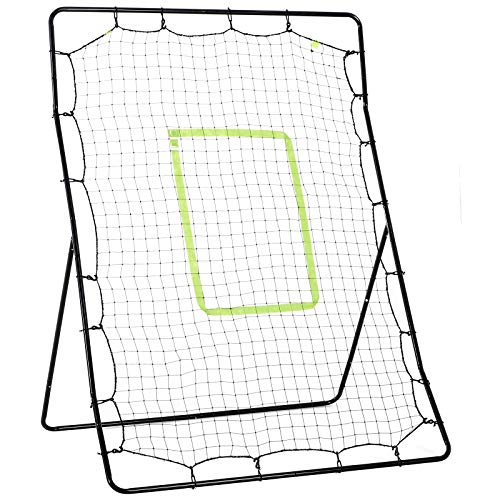 HOMCOM Rebounder für Fußball Prellwand Tragebar mit Schlag-Zone Rebound Netz Kickback Rückprallwand Prellwand für Baseball Basketball Fußballtor für Kinder und Jugendliche Training 123x174cm, Schwarz HOMCOM Rebounder für Fußball Prellwand Tragebar mit Schlag-Zone Rebound Netz Kickback Rückprallwand Prellwand für Baseball Basketball Fußballtor für Kinder und Jugendliche Training 123x174cm, Schwarz von HOMCOM