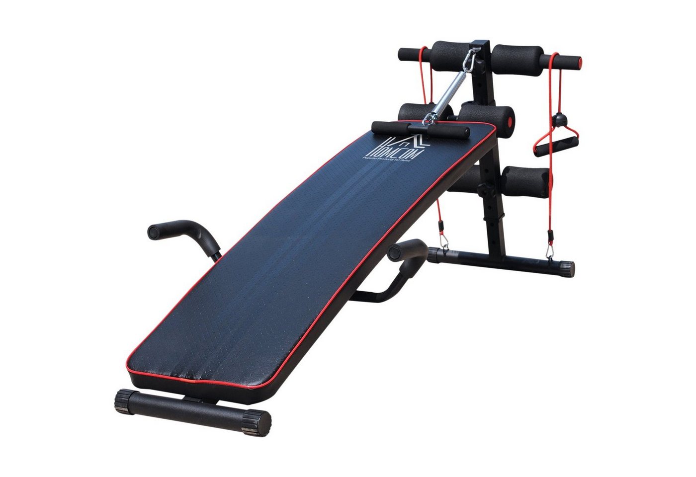 HOMCOM Bauchtrainer Sit-Up-Bank mit Widerstandsbänder HOMCOM Bauchtrainer Sit-Up-Bank mit Widerstandsbänder von HOMCOM