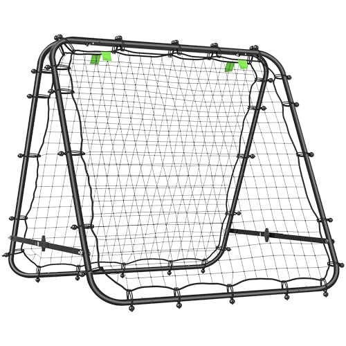 HOMCOM Rebounder für Fußball, verstellbar Prellwand in 5 Stufen, Rebound mit Heringen, tragbar, Kickback Tor Fußballtor für Jugendliche, Rückprallwand für Handball Training 100 x 95 x 90 cm, Schwarz HOMCOM Rebounder für Fußball, verstellbar Prellwand in 5 Stufen, Rebound mit Heringen, tragbar, Kickback Tor Fußballtor für Jugendliche, Rückprallwand für Handball Training 100 x 95 x 90 cm, Schwarz von HOMCOM
