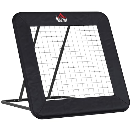 HOMCOM Rebounder für Fußball, Prellwand mit Schutzkante Heringen, verstellbar in 5 Stufen, tragbares Rebound, Fußballtor für Jugendliche, Rückprallwand für Handball Training 128x118x120cm, Schwarz HOMCOM Rebounder für Fußball, Prellwand mit Schutzkante Heringen, verstellbar in 5 Stufen, tragbares Rebound, Fußballtor für Jugendliche, Rückprallwand für Handball Training 128x118x120cm, Schwarz von HOMCOM