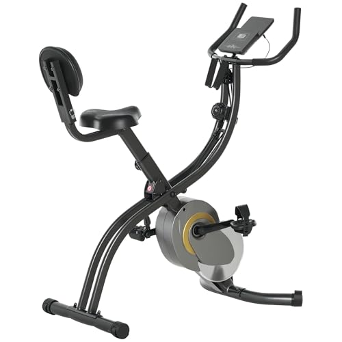 HOMCOM Heimtrainer, X-Bike, 2-in-1 Fahrradtrainer 6 kg Schwungrad, Trimmrad mit 16 stufig einstellbarem Magnetwiderstand und 1 Paar Spannseil, Stahl, Schwarz+Grau, 51 x 97 x 115 cm HOMCOM Heimtrainer, X-Bike, 2-in-1 Fahrradtrainer 6 kg Schwungrad, Trimmrad mit 16 stufig einstellbarem Magnetwiderstand und 1 Paar Spannseil, Stahl, Schwarz+Grau, 51 x 97 x 115 cm von HOMCOM