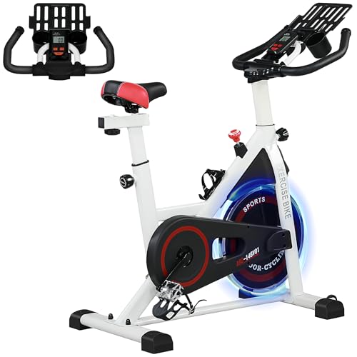 HOMCOM Heimtrainer Fahrrad Hometrainer Fahrrad mit LCD-Display, verstellbarem Sitz, Rollen, Indoor Fitnessbike mit Becherhalter für Zuhause, Stahl, weiß HOMCOM Heimtrainer Fahrrad Hometrainer Fahrrad mit LCD-Display, verstellbarem Sitz, Rollen, Indoor Fitnessbike mit Becherhalter für Zuhause, Stahl, weiß von HOMCOM