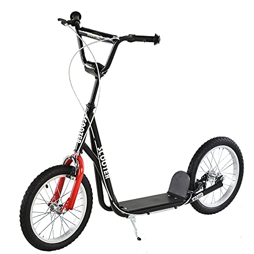 HOMCOM Kinderroller Scooter Tretroller Cityroller Kickscooter Roller Kinder Kickboard mit Luftreifen und Handbremse Scooter Kinder Wasserfest Faltbar ab 5 Jahre 16 Zoll Schwarz 139 x 58 x 90-96 cm HOMCOM Kinderroller Scooter Tretroller Cityroller Kickscooter Roller Kinder Kickboard mit Luftreifen und Handbremse Scooter Kinder Wasserfest Faltbar ab 5 Jahre 16 Zoll Schwarz 139 x 58 x 90-96 cm von HOMCOM