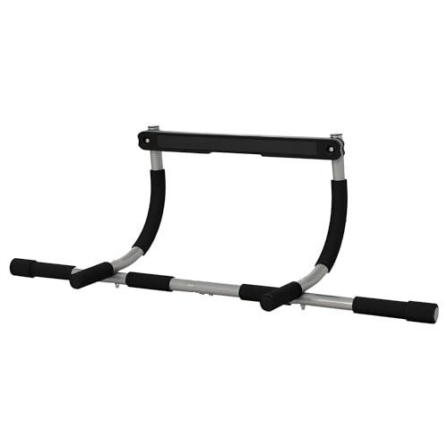 HOMCOM Klimmzugstange, Trainings Halterung, Multifunktions-Türreck, Stahl, Schaumstoff, PE, Schwarz+Grau, 92x40x17 cm HOMCOM Klimmzugstange, Trainings Halterung, Multifunktions-Türreck, Stahl, Schaumstoff, PE, Schwarz+Grau, 92x40x17 cm von HOMCOM