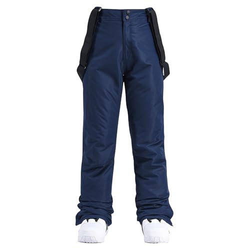 HOMDECR Skihose Für Damen Und Herren, Skihose – Skihose, Gefütterte Skihose Mit Taschen, Integrierter Schneefang – Ideal Zum Skifahren Im Winter (Blau,L) von HOMDECR