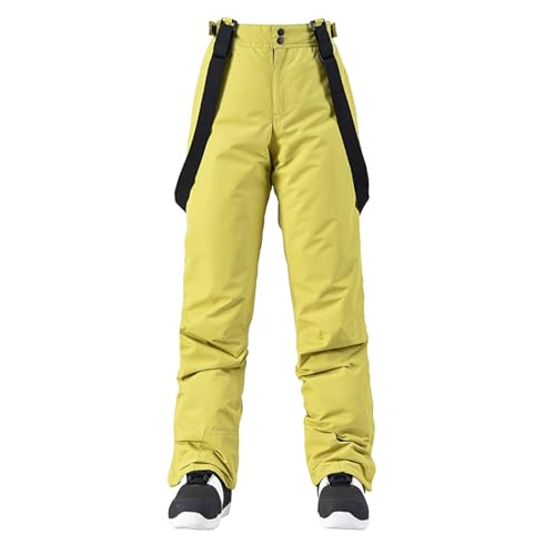 HOMDECR Skihose Für Damen Und Herren, Skihose – Skihose, Gefütterte Skihose Mit Taschen, Integrierter Schneefang – Ideal Zum Skifahren Im Winter (Grün,3XL) von HOMDECR