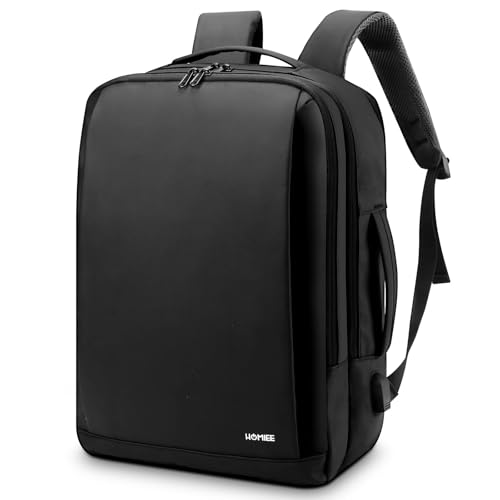 HOMIEE Business Rucksack Herren Laptoprucksack Herren Wasserdicht Laptop Groß Erweiterbarer Handgepäck Rucksack 23-30L Daypack Trave Backpack mit Laptopfach für Arbeit Uni Reisen Schwarz HOMIEE Business Rucksack Herren Laptoprucksack Herren Wasserdicht Laptop Groß Erweiterbarer Handgepäck Rucksack 23-30L Daypack Trave Backpack mit Laptopfach für Arbeit Uni Reisen Schwarz von HOMIEE