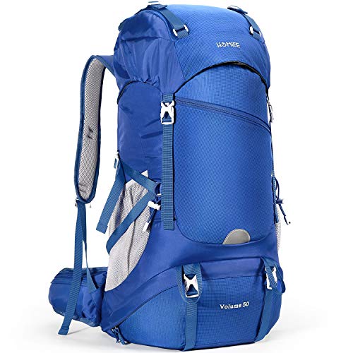 HOMIEE Wanderrucksack 50L, Herren Damen Wasserdichter Trekkingrucksack Reiserucksack Outdoor Wandern Rucksack Mit Regenabdeckung, Backpacker rucksack Für Wandern, Bergsteigen, Camping, Reisen Sport HOMIEE Wanderrucksack 50L, Herren Damen Wasserdichter Trekkingrucksack Reiserucksack Outdoor Wandern Rucksack Mit Regenabdeckung, Backpacker rucksack Für Wandern, Bergsteigen, Camping, Reisen Sport von HOMIEE