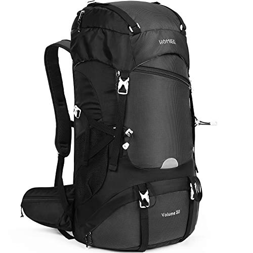 HOMIEE Wanderrucksack, 50 – 60 l, Trekkingrucksack mit Regenhülle, großer Kapazität, multifunktional, für Bergsteigen, Klettern, Trekking, Sport, Reisen, Camping HOMIEE Wanderrucksack, 50 – 60 l, Trekkingrucksack mit Regenhülle, großer Kapazität, multifunktional, für Bergsteigen, Klettern, Trekking, Sport, Reisen, Camping von HOMIEE